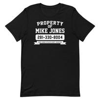 Property of Mike Jones Rap Retro Graphic Tee Shirt Unisex t-shirt S gray