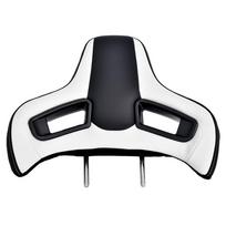 TIYPEOR 1 vnt. 496x386 mm sportinės sėdynės galvos atrama PVC oda 14 mm modifikuota universali lenktyninės sėdynės galvos atrama su Plug Play kaklo pagalve White-14MM black