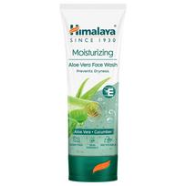Himalaya Herbals Moisturizing Aloe Vera Face Wash Cream 50ml Soap-Free Hydrating Cleanser for Dry Skin white