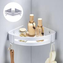 Vonios lentyna Dušo sieninė kampinė Triangle Silver beige