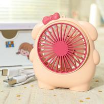 Cartoon Mini Portable USB Fan pink