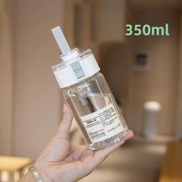350/550/800/ml Children's School Water Bottle Transparent Water Bottle Reusable Leak Proof Durable Water Bottle with DrinkingCap One Size brown