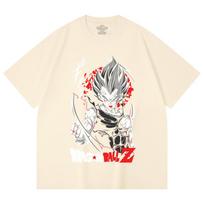 230 Gsm 100% Cotton Dragon Ball V60 Majin Vegeta Print Unisex Heavy Cotton T Shirt XS abrikosas