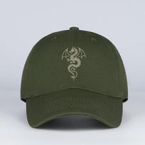 MLFO Brand Winged Dragon Print SoftTop Baseball Cap Soft Comfortable Lightweight Breathable Adjustable Cool Mysterious Re gray