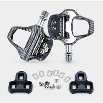 RACEWORK Road Bike Pedal Nylon+Carbon Fiber Self-locking Bicycle Locking Pedals Ultra Light 2Bearings+DU For SPD Keo RW 358 Pedals gray
