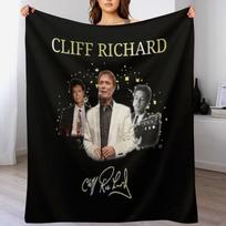 Bands Top Selling Cliff Richard Funny Men Fan Throw Blanket Cozy Warm Blanket for Bed Room Decor 102x76cm(40x30in)