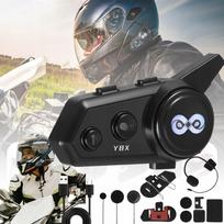 Motociklininko laisvų rankų įranga Y8X, 2 krypčių interkomas, Bluetooth 5.4, tinka visiems prekių ženklams