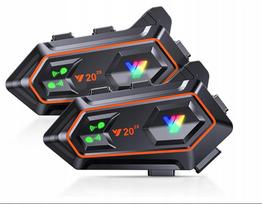 Motociklo interkomas Bluetooth V202X, IP67, 1000 m, 32 val.