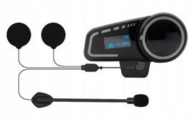Motociklo šalmo Bluetooth interkomas, 6 naudotojai, 1000 m atstumas, LCD ekranas