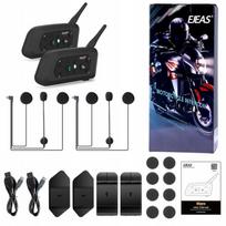 Motociklininkų racijų rinkinys EJEAS V6 PRO, 2 vnt., USB-C, Bluetooth, šalmo montavimas