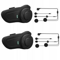 Motociklų interkomų rinkinys X2, FM radijas, Bluetooth, IPX6, HD garsiakalbiai, 1000mAh
