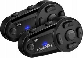 Motociklininkų ausinių rinkinys Fodsports V6S, 2 vnt., Bluetooth, FM radijas, Type C