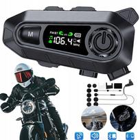 Bluetooth ausinės motociklo šalmui, IPX6, 800 mAh, triukšmo slopinimas
