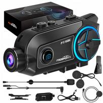 Motociklininko laisvų rankų įranga Fodsports FX60C su 4K vaizdo kamera, Bluetooth 5.4 ir WiFi