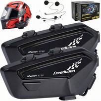 Motociklo intercomas FREEDCONN FX PRO V2 EU, 6 asmenims, Bluetooth 5.0, 2 vnt.
