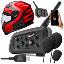 Motociklininkų interkomas Ejeas V6 Pro+ USB-C, Bluetooth, 1200 m, EUC, su programėle