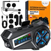 Motociklo interkomas 500 m, Bluetooth, FM radijas, žibintuvėlis, lenkiški pranešimai