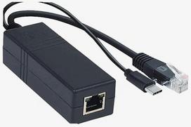 PoE USB-C skirstytuvas 5V 2.5A, Gigabit 802.3af, AC adapteris