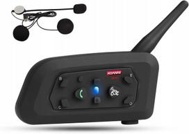 Motociklo interkomas Koanni V6 Pro, USB-C, Bluetooth, 1200 m, EUC, su programėle