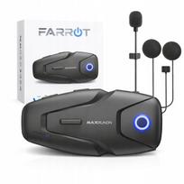Motociklininkų interkomas Bluetooth 5.3, 2 asmenims, FM, triukšmo slopinimas, IPX5, veikia iki 100 km/h