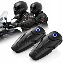 Motociklo interkomas, 2 vnt., Bluetooth 5.3, ANC, FM, iki 500 m, iki 2 asmenų, tinka šalmui