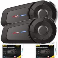 Motociklininkų ausinės MAXTO MX1 su Bluetooth, lenkiška balso navigacija