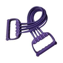 Pedal Resistance Band with Handle, 8-Tube Pedal Ankle Puller Exerciser, Multifunction Tension Rope for Arm, Leg, Waist And Shoulder Training Size#A violetinė
