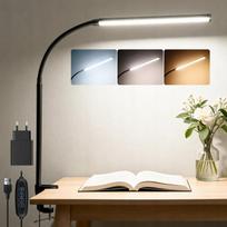 Stalinis LED šviestuvas su USB, spaustuku, 3 spalvos, 10 ryškumo lygių, lankstus