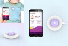 Kūdikių stebėjimo monitorius ASUS VIVOBABY su temperatūros ir širdies ritmo funkcija
