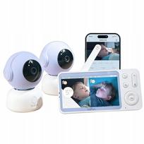 Vaizdo kūdikio monitorius 2K/3MP su 2 kameromis ir 5" HD IPS ekranu