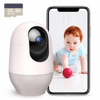 Vaikiška IP kamera NOOIE 2K, WiFi, 360°, naktinis matymas, veikia su Alexa