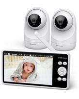 Vaizdo kūdikio stebėjimo monitorius Niania Sebikam 5" HD, 2 PTZ kameros, 4000mAh, VOX, termometras, garsas