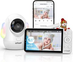 Vaizdo auklė 2K 4MP WiFi, 5,5" PTZ kamera, dvipusis garsas