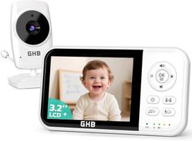 Vaikiška vaizdo auklė su kamera, 3,2" LCD ekranu, akumuliatoriumi