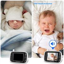 Vaizdo kūdikio stebėjimo kamera HELLOBABY su 3.2" LCD ekranu, naktiniu matymu, 720p, balta