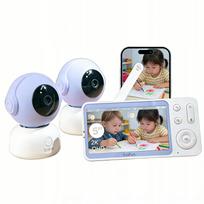 Vaizdo kūdikių stebėjimo kamera, WiFi, 3 MP, 5" ekranas, 360° sukama, 4x priartinimas, rankena