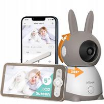Vaizdo auklė su WiFi kamera, pasukama, Full HD, 5" LCD ekranas, 4x priartinimas
