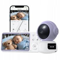 Vaizdo kūdikio stebėjimo monitorius 5" su WiFi, kamera ir pakreipimo funkcija