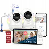 Vaikiška vaizdo auklė su kamera, naktiniu režimu ir 5.5" LCD ekranu, 4x priartinimas