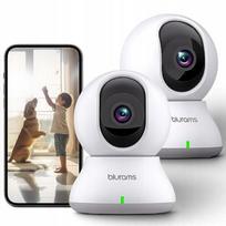 Vidaus 2K WiFi kamera 360°, 2 kamerų rinkinys su naktiniu matymu
