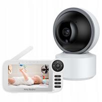 Vaikiška stebėjimo kamera su 5" Full HD ekranu, WiFi, 360° pasukama kamera