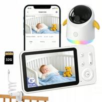Vaizdo stebėjimo kamera NANNY HOME, WiFi, 360° pasukama, temperatūros jutiklis, 4x priartinimas