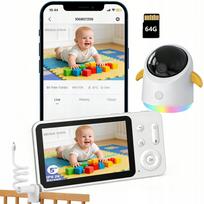 Vaikų stebėjimo kamera su WiFi, 4x priartinimu, naktine lempa, 64GB