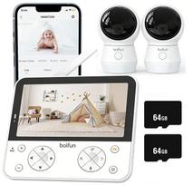 Vaizdo kūdikio stebėjimo kamera su WiFi, 2 kameros, 4MP, 4x priartinimas, 5.5" LCD ekranas