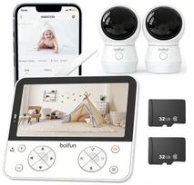 Vaizdo kūdikių stebėjimo kamera 5,5" su 4 MP, 2 Wi-Fi kameromis, 4000 mAh akumuliatoriumi, 4X priartinimu
