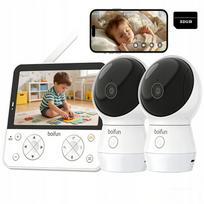 Vaizdo kūdikio stebėjimo monitorius 5,5" su 2 kameromis ir 32GB kortele