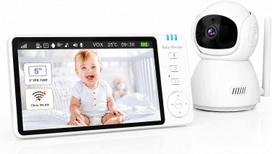 Vaikiška stebėjimo kamera NANNY su 5" LCD ekranu, VOX funkcija ir temperatūros jutikliu