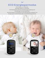 Vaizdo auklė GHB su kamera, 2,4 GHz, dvipusis ryšys, naktinis režimas, ECO funkcija