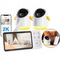 Vaizdo auklė su 2 kamera, WiFi, 4.3" LCD, naktinis režimas, pasukama