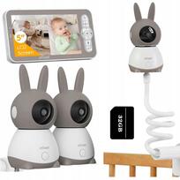 Vaizdo kūdikio stebėjimo kamera 3MPx, WiFi, 4× priartinimas, 64GB, pasukamas laikiklis